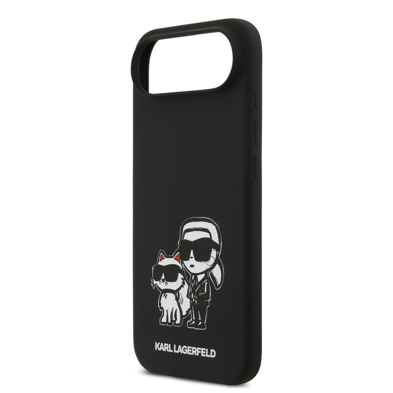 Karl Lagerfeld folyékony szilikon K&CH Sketch MagSafe hátlap iPhone 17 Airhez Fekete