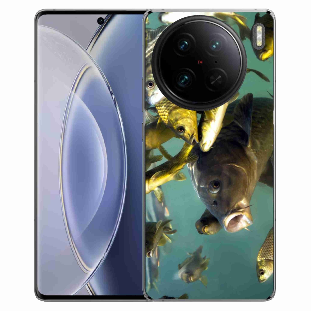 Gél tok mmCase a Vivo X90 Pro számára - halak iskolája