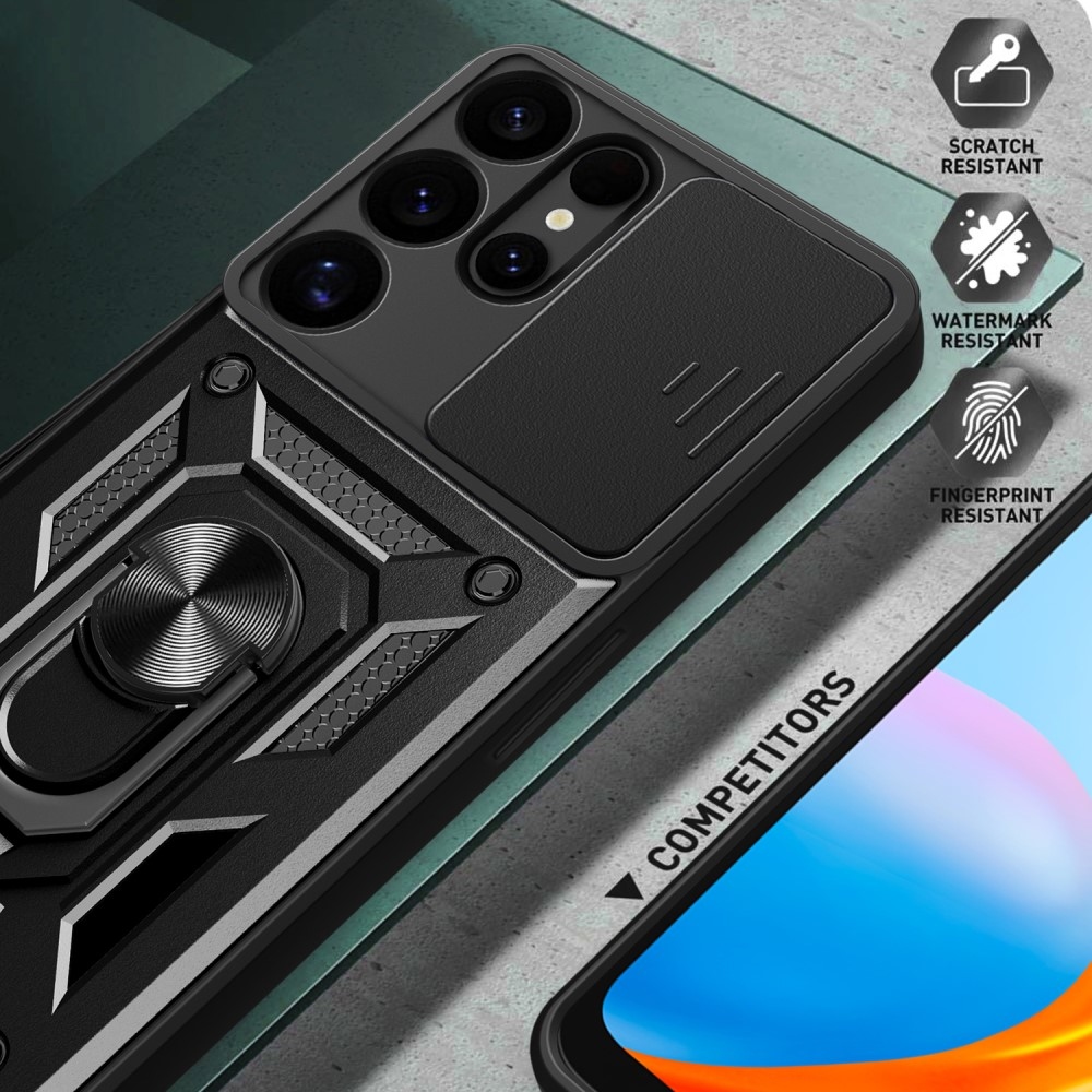 Csúszásálló borítás Samsung Galaxy S25 Ultra készülékhez - fekete