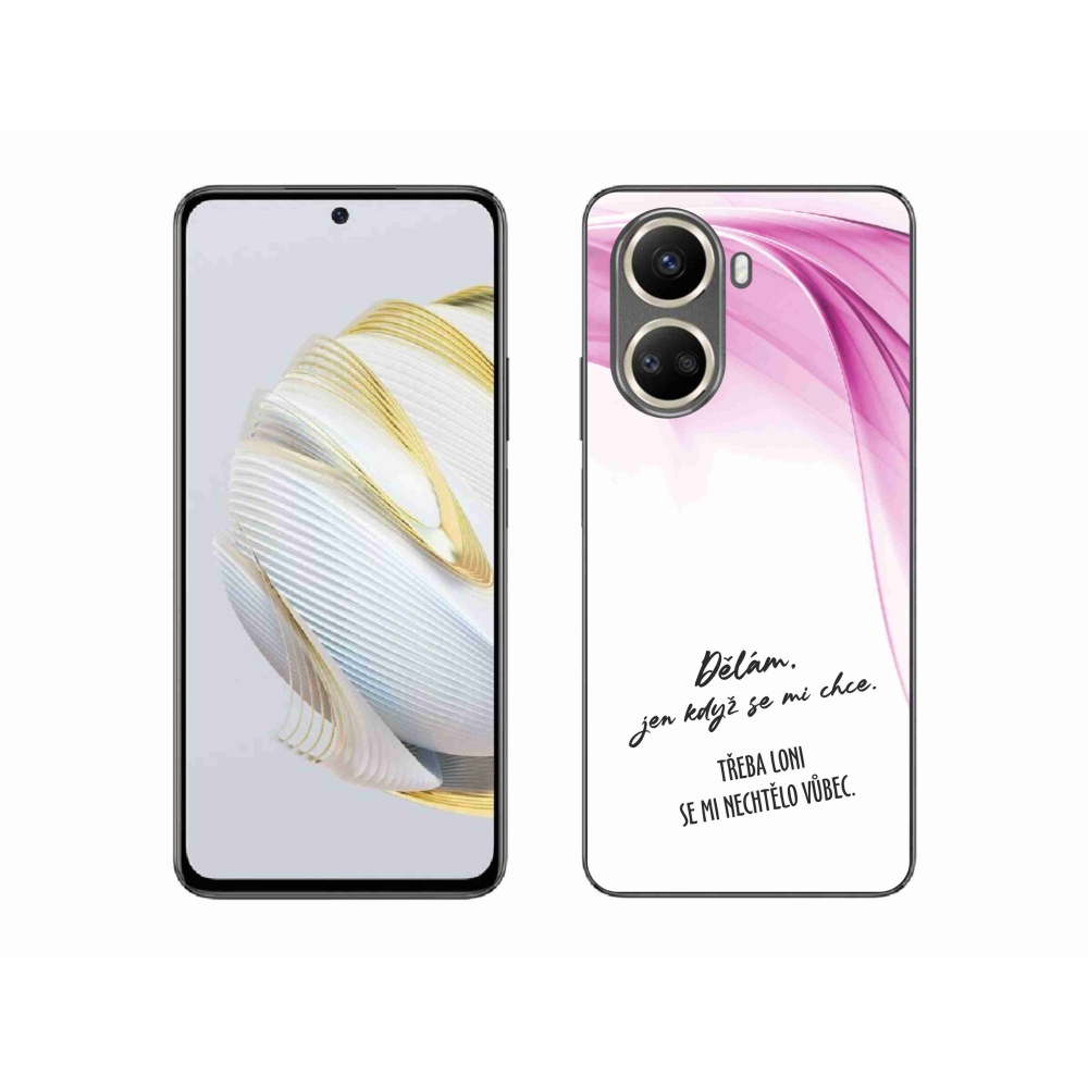 Gél borító mmCase a Huawei Nova 10 SE-hez - vicces szöveg 12 fehér háttérrel