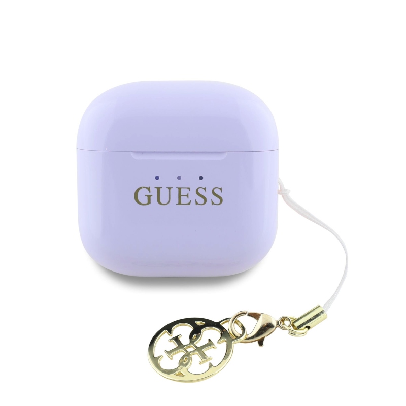 Guess Classic Logo Charm TWS vezeték nélküli fejhallgató lila