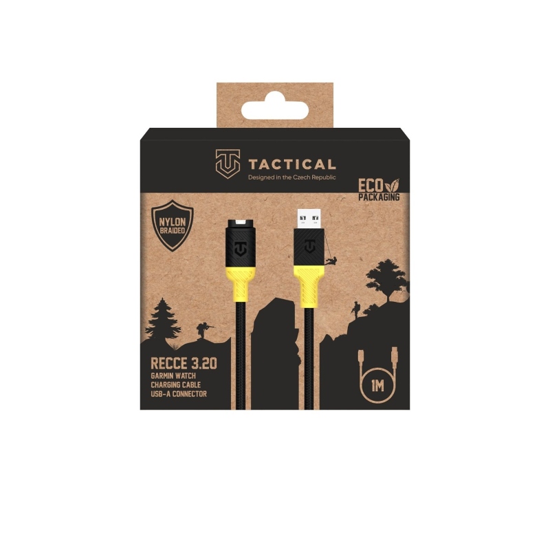 Tactical Recce 3:20 kábel Garmin USB-A-hoz Fekete/sárga