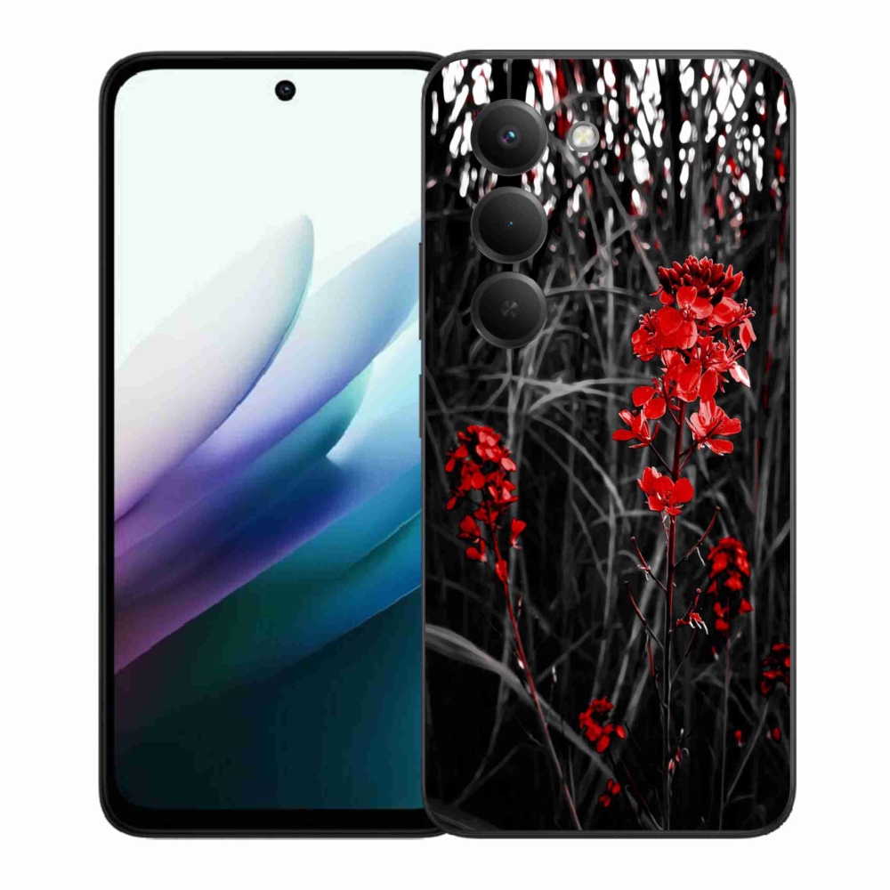 Gél borítás mmCase a Xiaomi Redmi 15 4G/5G (171mm) - piros növényhez