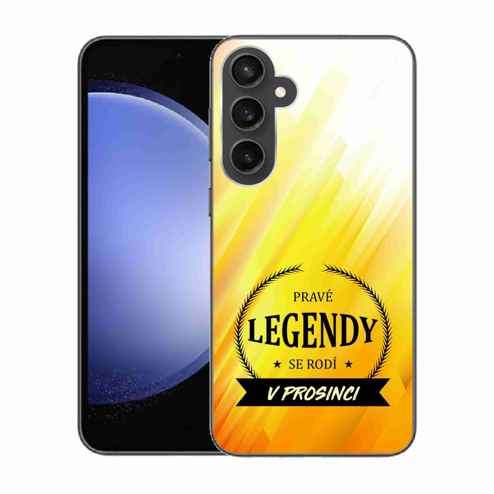 Gél borítás mmCase Samsung Galaxy S23 FE - December legendái sárga háttérrel