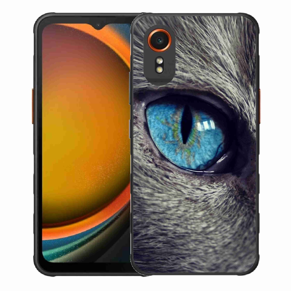 Gél borítás mmCase Samsung Galaxy Xcover 7 készülékhez - kék macskaszem