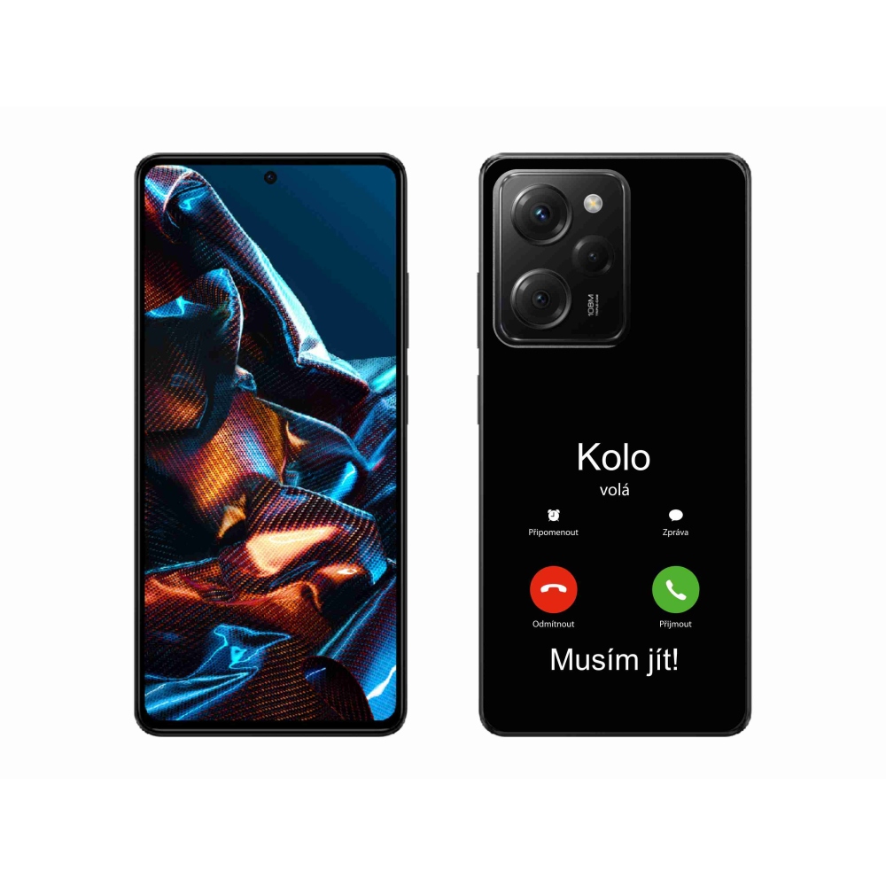 Gél borítás mmCase a Xiaomi Poco X5 Pro 5G-n - kerek hívások fekete háttérrel