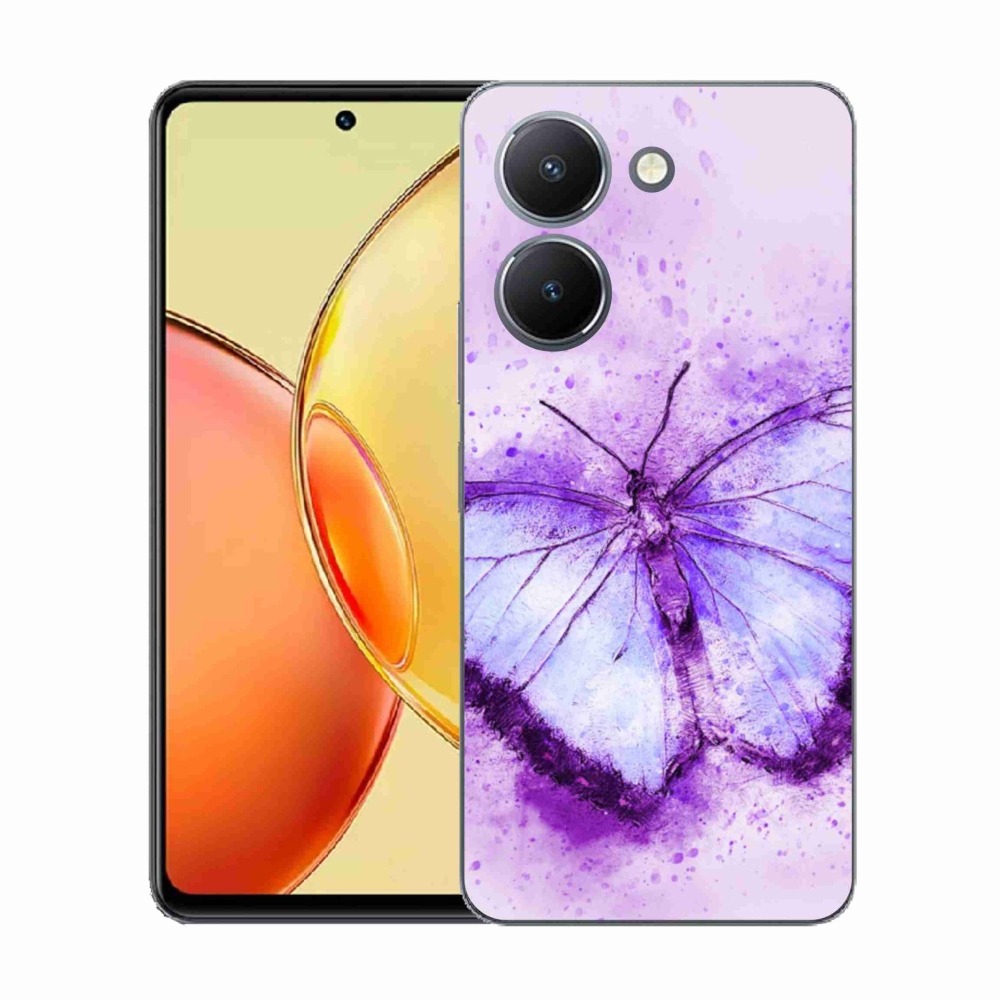 Zselés borítás mmCase a Vivo Y36-hoz - lila pillangó