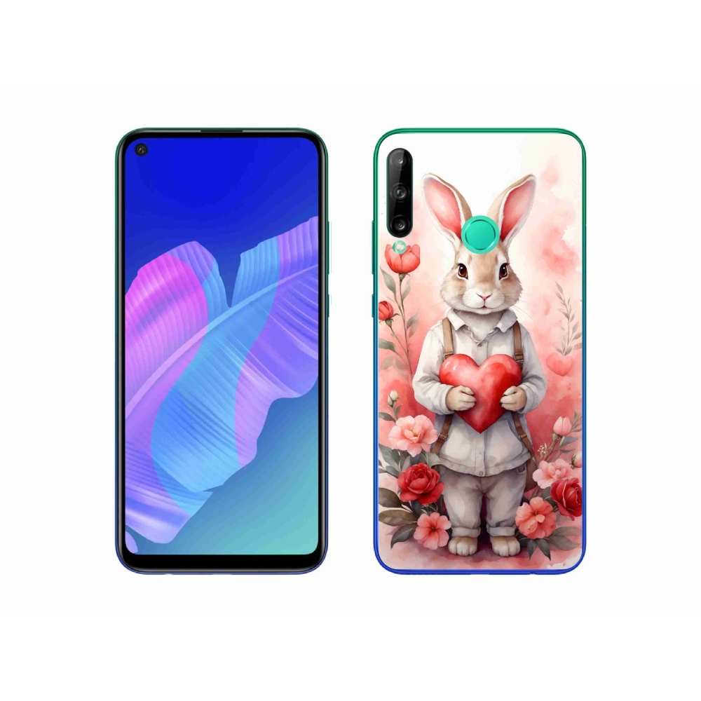 Gél borító mmCase a Huawei P40 Lite E - nyúl szívvel
