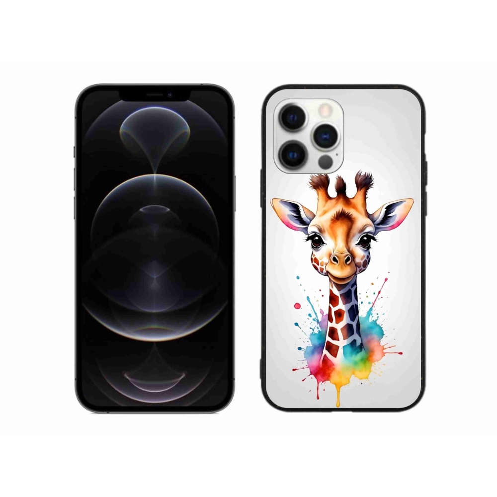 Zselés borítás mmCase iPhone 12 Pro Max készülékhez - zsiráf 1