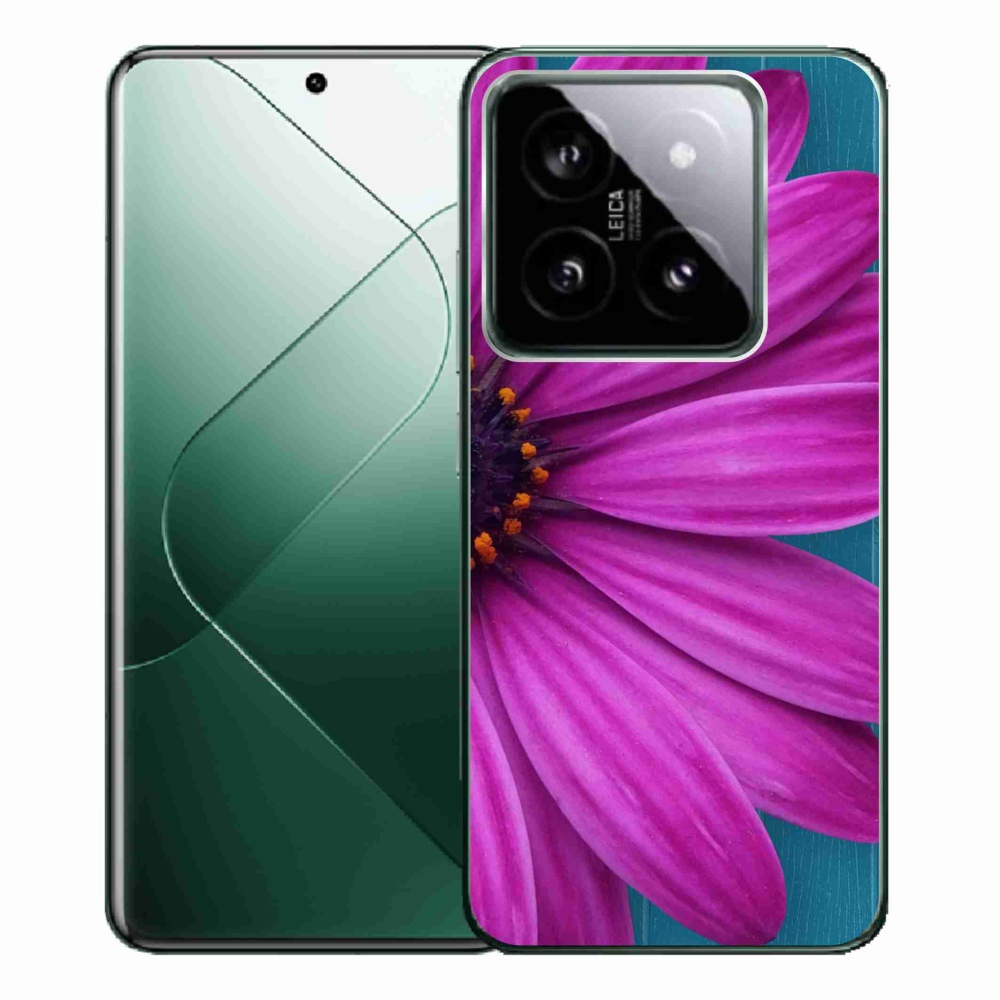 Gél tok mmCase a Xiaomi 14 Pro-hoz - lila százszorszép