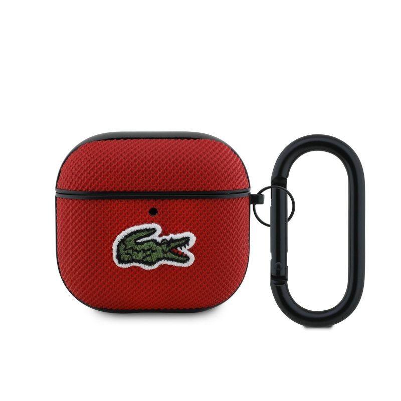 Lacoste Petit Pique Croc Logo Patch tok az AirPods 4 készülékhez Piros