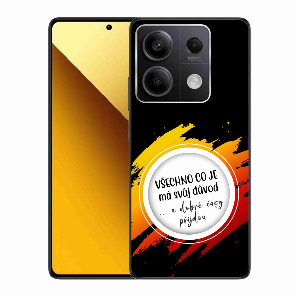 Gél borítás mmCase a Xiaomi Redmi Note 13 5G - idézet 3 fekete háttérrel